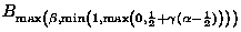 $(\lnot A)_{\max\left(1-\alpha,\min\left(1,\max\left(0,\frac{1}{2}+\gamma(1-\beta-\frac{1}{2})\right)\right)\right)}$