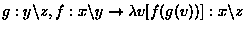 $b: (y/x), a: x \to b: (y/x), \lambda v[v(a)]: y\backslash(y/x)$